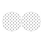 White And Black Lightning Pattern Print Car Coasters