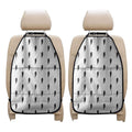 White And Black Lightning Pattern Print Car Seat Organizers