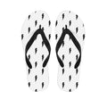 White And Black Lightning Pattern Print Flip Flops