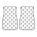 White And Black Lightning Pattern Print Front Car Floor Mats