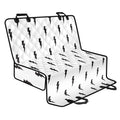 White And Black Lightning Pattern Print Pet Car Back Seat Cover