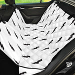 White And Black Lightning Pattern Print Pet Car Back Seat Cover