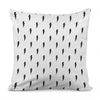 White And Black Lightning Pattern Print Pillow Cover