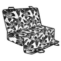 White And Black Lily Pattern Print Pet Car Back Seat Cover