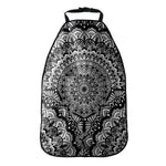 White And Black Mandala Print Car Seat Organizers