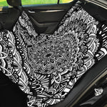 White And Black Mandala Print Pet Car Back Seat Cover