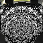 White And Black Mandala Print Pet Car Back Seat Cover