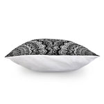 White And Black Mandala Print Pillow Cover