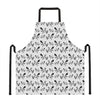 White And Black Mantis Pattern Print Apron