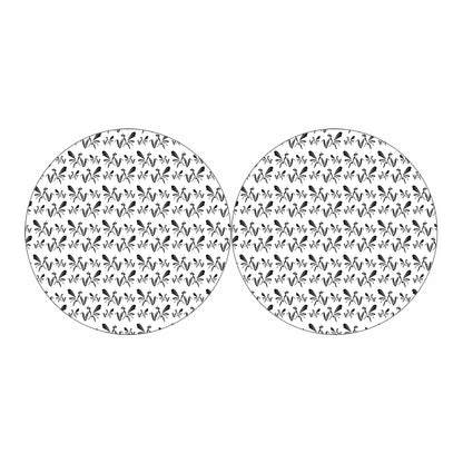 White And Black Mantis Pattern Print Car Coasters