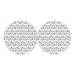 White And Black Mantis Pattern Print Car Coasters