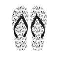 White And Black Mantis Pattern Print Flip Flops