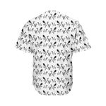White And Black Mantis Pattern Print Men's Baseball Jersey