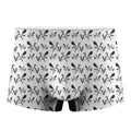 White And Black Mantis Pattern Print Men's Boxer Briefs