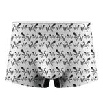 White And Black Mantis Pattern Print Men's Boxer Briefs