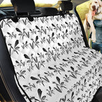 White And Black Mantis Pattern Print Pet Car Back Seat Cover