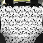 White And Black Mantis Pattern Print Pet Car Back Seat Cover