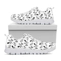 White And Black Mantis Pattern Print White Running Shoes