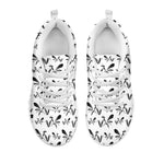 White And Black Mantis Pattern Print White Sneakers