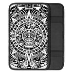 White And Black Maya Calendar Print Car Center Console Cover