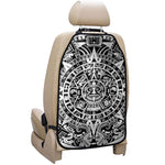 White And Black Maya Calendar Print Car Seat Organizers
