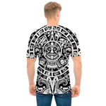 White And Black Maya Calendar Print Men's T-Shirt