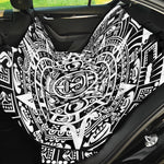 White And Black Maya Calendar Print Pet Car Back Seat Cover