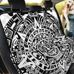 White And Black Maya Calendar Print Pet Car Back Seat Cover