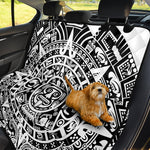 White And Black Maya Calendar Print Pet Car Back Seat Cover