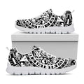 White And Black Maya Calendar Print White Running Shoes