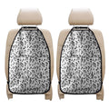 White And Black Music Note Pattern Print Car Seat Organizers