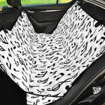 White And Black Music Note Pattern Print Pet Car Back Seat Cover