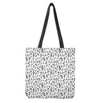 White And Black Music Note Pattern Print Tote Bag