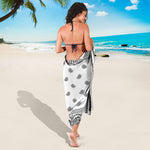 White And Black Paisley Bandana Print Beach Sarong Wrap