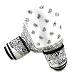 White And Black Paisley Bandana Print Boxing Gloves