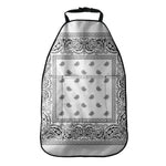 White And Black Paisley Bandana Print Car Seat Organizers