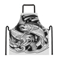 White And Black Pisces Sign Print Apron