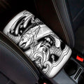 White And Black Pisces Sign Print Car Center Console Cover