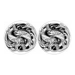 White And Black Pisces Sign Print Car Coasters