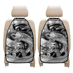 White And Black Pisces Sign Print Car Seat Organizers