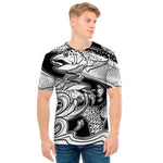 White And Black Pisces Sign Print Men's T-Shirt