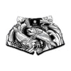 White And Black Pisces Sign Print Muay Thai Boxing Shorts