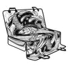 White And Black Pisces Sign Print Pet Car Back Seat Cover