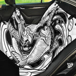 White And Black Pisces Sign Print Pet Car Back Seat Cover