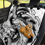 White And Black Pisces Sign Print Pet Car Back Seat Cover