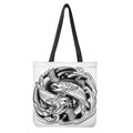 White And Black Pisces Sign Print Tote Bag