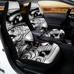 White And Black Pisces Sign Print Universal Fit Car Seat Covers