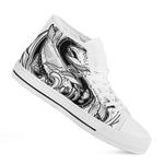 White And Black Pisces Sign Print White High Top Shoes