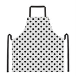 White And Black Polka Dot Pattern Print Apron