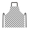 White And Black Polka Dot Pattern Print Apron